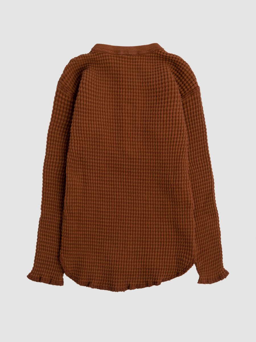 ★送料・関税込★ROMANTIC CROWN★BUTTON UP WAFFLE HENLEY NECK ROMANTIC CROWN]☆BUTTON UP WAFFLE HENLEY NECK ROMANTIC CROWN