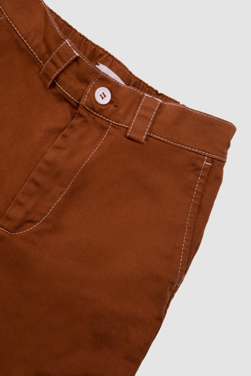 Brown Cotton Gabardine Trousers