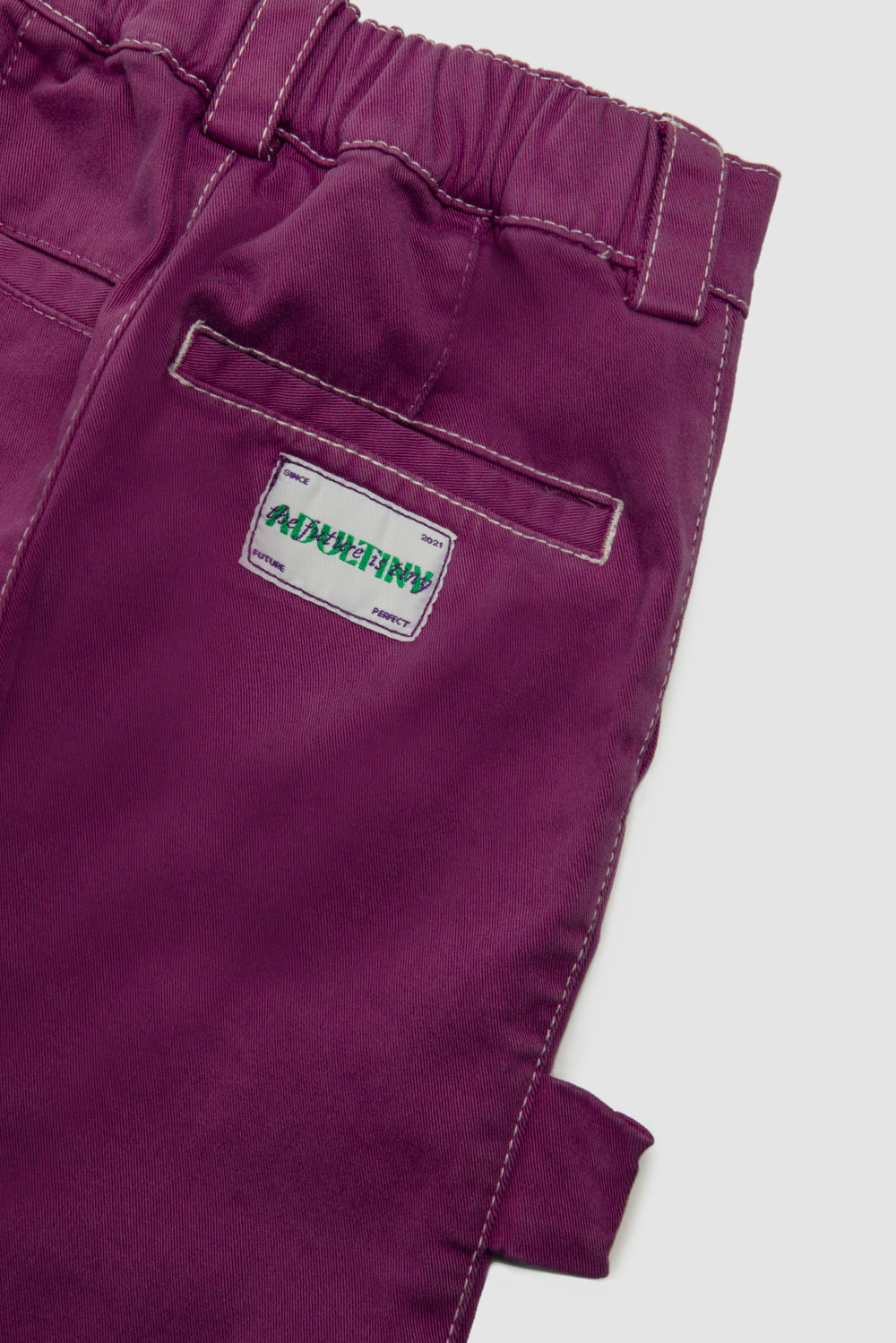 Purple Cotton Gabardine Trousers