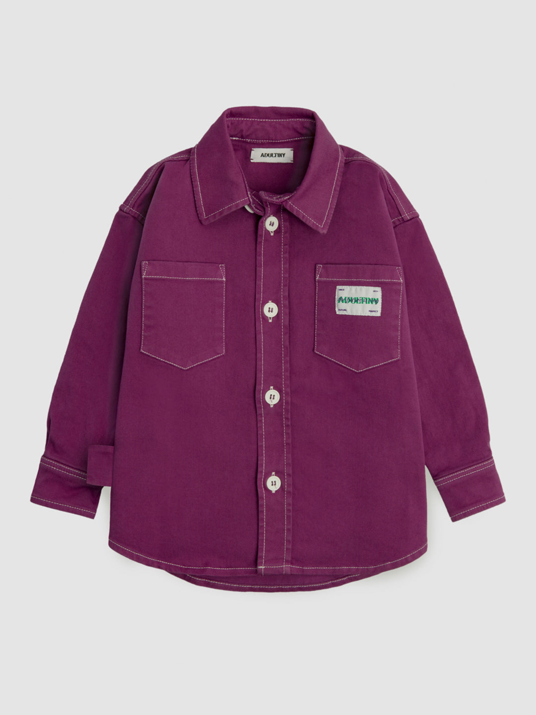 Purple Cotton Gabardine Shirt